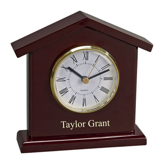 Personalized Wood Tower Shaped Clock